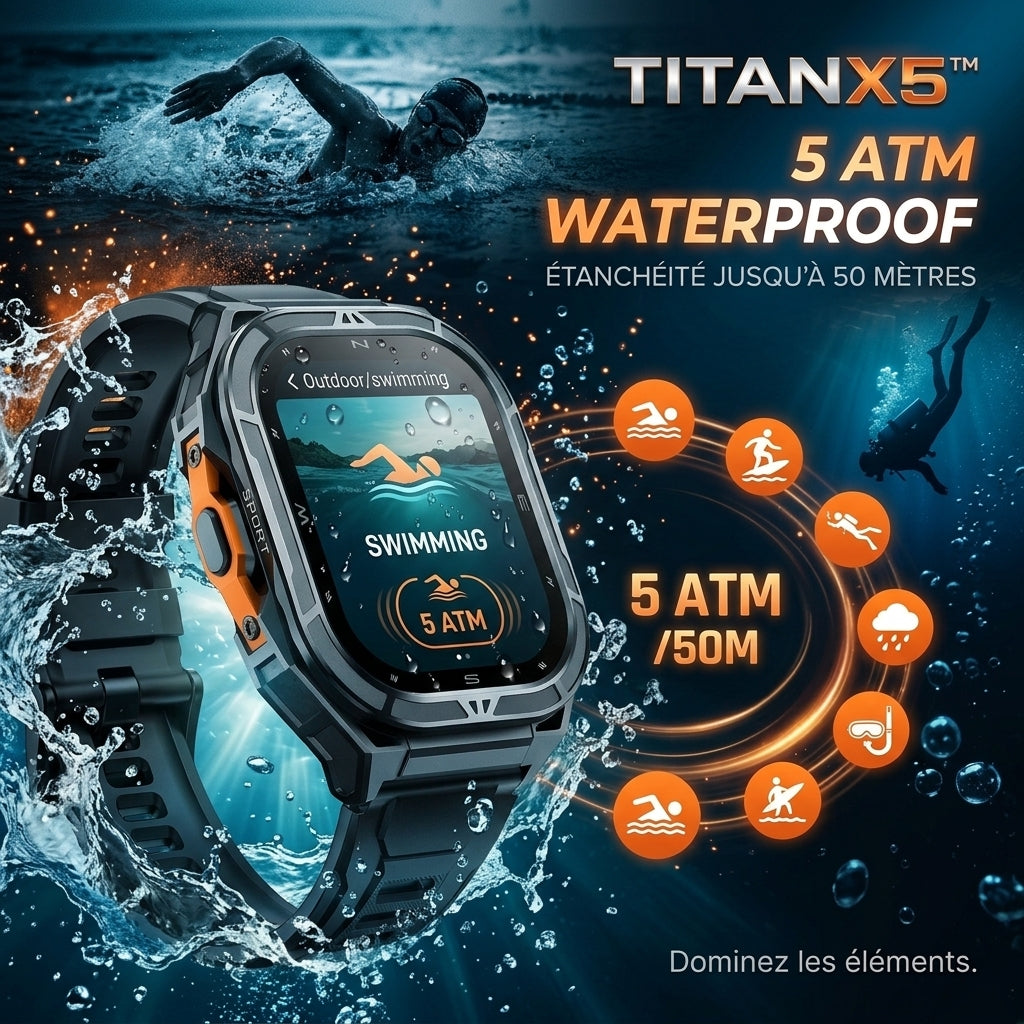 TitanX5™ – Smartwatch robuste GPS & AMOLED