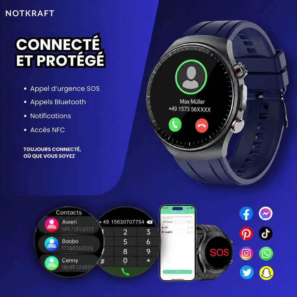 Care Control Ultra™ – Montre connectée santé & bien-être