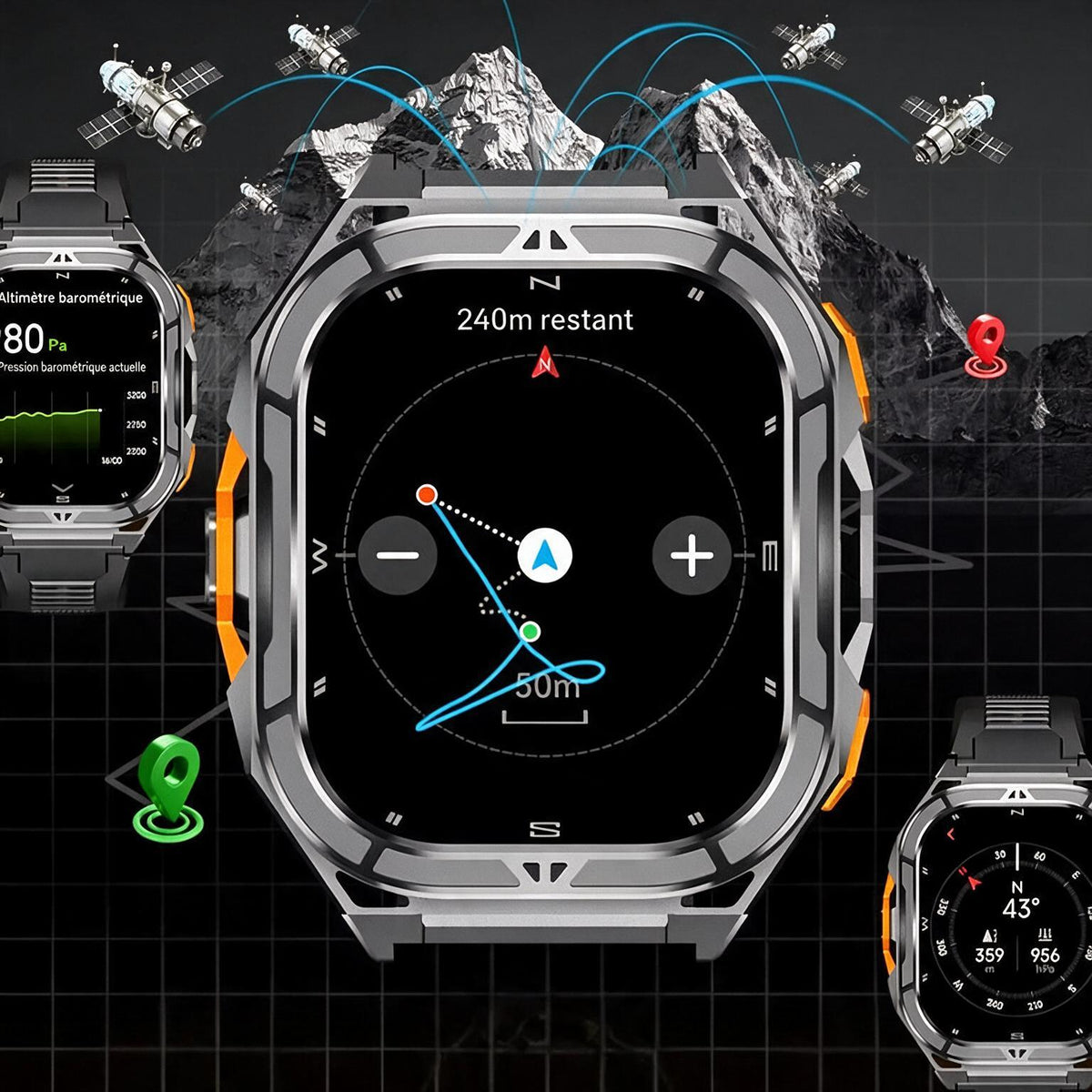 TitanX5™ – Smartwatch robuste GPS & AMOLED